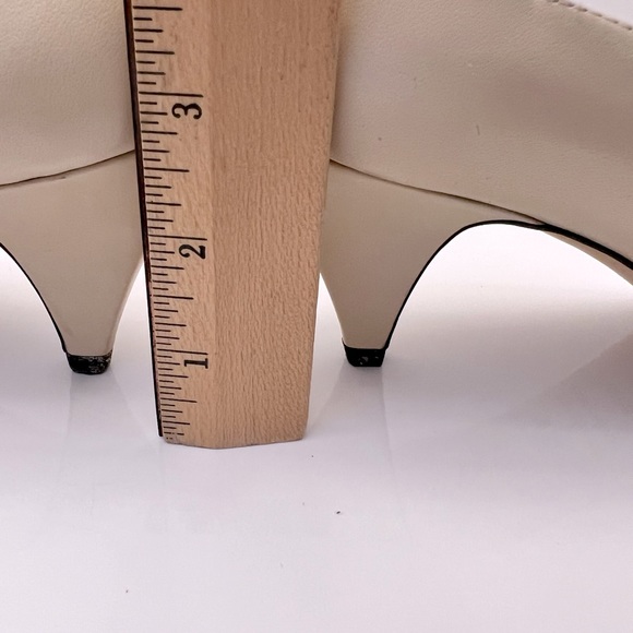 Taupe Sand Color Heels with Almond Toe Shape by Worthington. Size = 7.5. - Picture 6 of 10